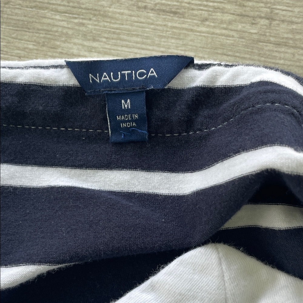 Nautica Navy and White Striped Dress - Picture 4 of 5
